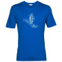 Herren-T-Shirt Icebreaker Tech Lite II SS Tee Skiing Yeti blau lazurite