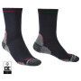 Herrensocken Bridgedale Hike LW T2 CP Boot schwarz/rot navy/red/042