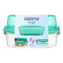 Lebensmittelbox Sistema Lunch Stack To Go Square 1,24l
