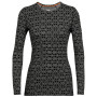 Damen-Funktionsshirt Icebreaker 250 Vertex LS Crewe Alpine Geo schwarz black/snow/j
