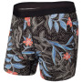 Boxershorts Saxx Platinum Boxer Brief Fly schwarz/blau BlackVineBatik
