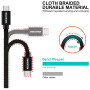 Lade- und Datenkabel Swissten Textile USB / Micro USB 1,2 m