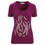 Damen-Funktionsshirt Icebreaker Women Tech Lite II SS Scoop Tee Nature Celebration lila Go Berry