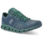 Herren Laufschuhe On Running Cloud X 2 blau/grün Storm/Tide