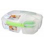 Lunchbox Sistema Triple Split Lunch 2L hellgrün