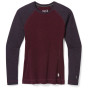 Damen-Funktionsshirt Smartwool W Classic Thermal Merino BL Pattern CB weinfarbe black cherry dot