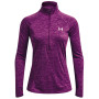 Damen-Funktionsshirt Under Armour Tech 1/2 Zip - Twist 2022 lila Rivalry/Strobe/Metallic Silver
