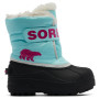 Kinder-Winterschuhe Sorel Snow Commander (2022) blau/rosa Ocean Surf, Cactus Pink