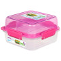 Lebensmittelbox Sistema Lunch Stack To Go Square 1,24l rosa