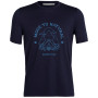 Herren-T-Shirt Icebreaker Men Tech Lite II SS Tee Canopy Camper dunkelblau midnight navy