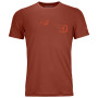 Herren-Funktionsshirt Ortovox 185 Merino Logo Spray TS orange ClayOrange