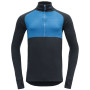 Herren-Rollkragenpullover Devold Expedition Man Zip Neck dunkelgrau Skydiver/Ink