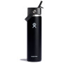 Thermoflasche Hydro Flask Wide Flex Straw Cap 24 oz schwarz black