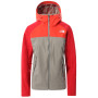 Damenjacke The North Face Stratos grau/rot Mineralgry/Flare/Horiznrd