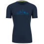 Herren-T-Shirt Karpos Loma Print Jersey dunkelblau Outer Space/Indigo B./Tangerin