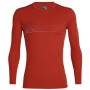 Herren-T-Shirt Icebreaker Mens 200 Oasis LS Crewe Single Line Ski rot ChiliRed