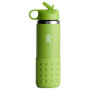 Kindertrinkflasche Hydro Flask Kids Wide Mouth 20 oz Straw Lid/Boot grün SEAGRASS