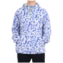 Herren-Sweatshirt 4F Fleece M483 weiß/blau Cobalt Allover
