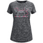 Kinder-T-Shirt Under Armour Tech BL Twist SS schwarz Black / Steel / Cerise