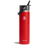 Thermoflasche Hydro Flask Wide Flex Straw Cap 24 oz rot Goji