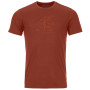 Herren-Funktionsshirt Ortovox 120 Tec Lafatscher Topo T-Shirt orange Clay Orange