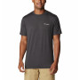 Herren-T-Shirt Columbia Tech Trail Graphic Tee grau Black Heather, Summits 7 Graphic