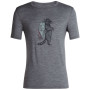 Herren-T-Shirt Icebreaker Men Tech Lite II SS Tee Waschbar Wandering grau gritstone hthr