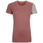 Damen-T-Shirt Ortovox 185 Rock'N'Wool Short Sleeve W rot BlushBlend