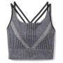 Damen-Funktionsunterwäsche Smartwool W Intraknit Strappy Bra 2023 schwarz black heather
