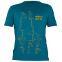 Herren-T-Shirt Direct Alpine Flash blau/gelb Petrol/Camel(Riders)