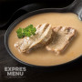 Nahrung Hauptspeise Expres menu Schweinefleisch in Sahne 300 g