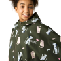 Kinder-Regenmantel Regatta Junior Changing Robe Dark Khaki Cat Dog