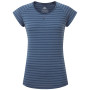 Damen-T-Shirt Mountain Equipment Equinox Wmns Tee blau Me-01519 Denim Blue Stripe
