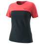Damen-Funktionsshirt Dynafit Traverse S-Tech S/S Tee W schwarz/rosa blueberry HOT CORAL/1840