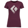 Damen-T-Shirt Black Diamond Chalked Up Tee lila Blackberry