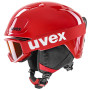 Kinder Skihelm Uvex Heyya Set rot/schwarz Redblack