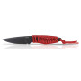 Messer Acta non verba P100 Dlc/Plain edge rot Red/black