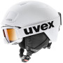 Set Helm und Brille Uvex Heyya Pro Set weiß white-black mat