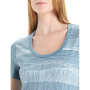Damen-Funktionsshirt Icebreaker Tech Lite II SS Scoop Tee Reflection Lines
