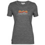 Damen-T-Shirt Icebreaker Tech Lite II SS Tee Mountain Geology grau gritstone heather