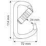 Karabiner Camp Steel D Pro 3Lock