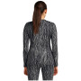 Damen-Funktionsshirt Icebreaker Women Merino 260 Tech Vertex LS Crewe Delta Lines AOP