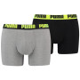 Herren-Boxershorts Puma Basic Boxer 2P grau gray