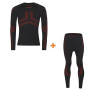 Herren-Thermounterwäsche Progress Seamless Bamboo Set schwarz/orange