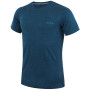 Herren-T-Shirt MOOA MerinoSilk 160 short blau lagoon blue melange