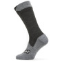 Wasserdichte Socken SealSkinz WP All Weather Mid Length schwarz/grau Black/GreyMarl