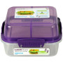 Lebensmittelbox Sistema Lunch Stack To Go Square 1,24l lila
